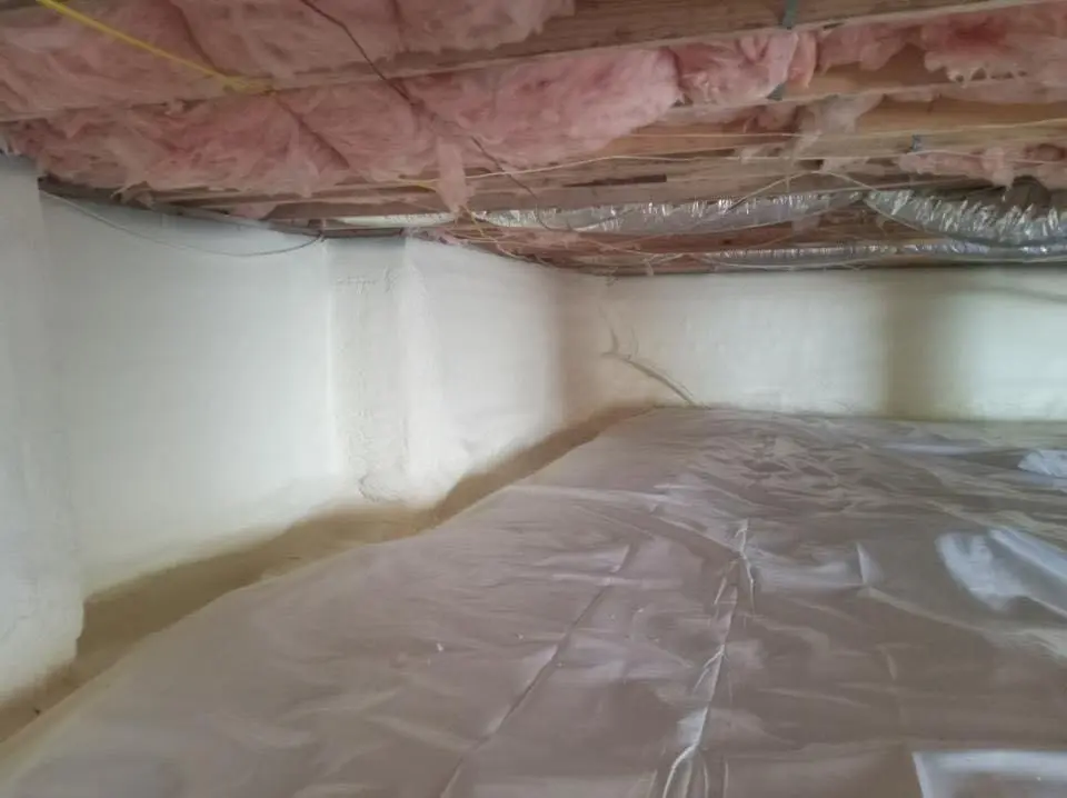 Crawl space encapsulation with closed-cell spray foam for Attic Insulation in Hood River